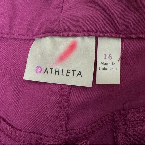 Athleta “Dipper” Quick Dry Pull On Shorts Pockets Pink Fuscia Purple Size 16 - Picture 11 of 16